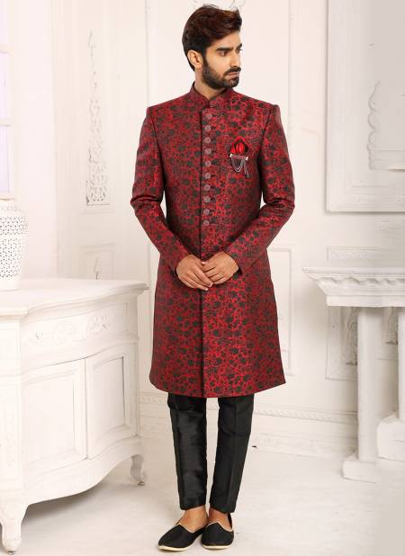 Maroon Party Wear Mens Indo Western Collection 1165